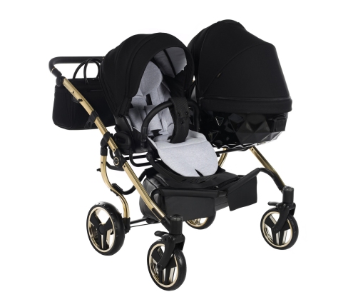 Junama Diamond S-Line Duo 02 Black Gold Dvīņu Ratiņi 2in1