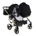 Junama Diamond S-Line Duo 02 Black Gold Dvīņu Ratiņi 2in1