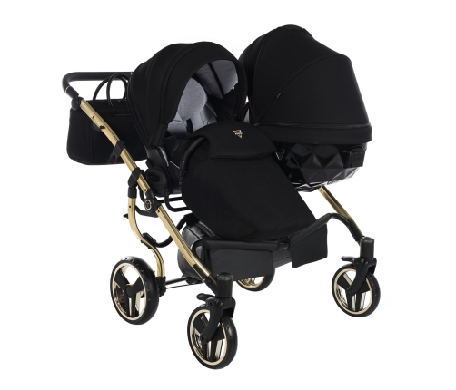 Junama Diamond S-Line Duo 02 Black Gold Dvīņu Ratiņi 2in1