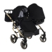 Junama Diamond S-Line Duo 02 Black Gold Dvīņu Ratiņi 2in1