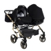 Junama Diamond S-Line Duo 02 Black Gold Dvīņu Ratiņi 2in1