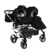 Junama Diamond S-Line Duo 02 Black Gold Коляска для двойняшек 2in1