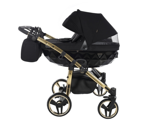 Junama Diamond S-Line Duo 02 Black Gold Коляска для двойняшек 2in1