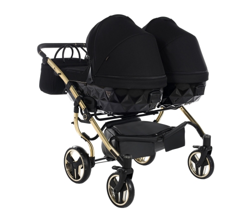 Junama Diamond S-Line Duo 02 Black Gold Dvīņu Ratiņi 2in1