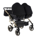 Junama Diamond S-Line Duo 02 Black Gold Dvīņu Ratiņi 2in1