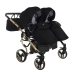 Junama Diamond S-Line Duo 02 Black Gold Dvīņu Ratiņi 2in1