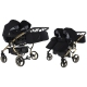 Junama Diamond S-Line Duo 02 Black Gold Коляска для двойняшек 2in1