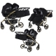 Junama Diamond S-Line Duo 02 Black Gold Коляска для двойняшек 3in1