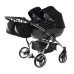 Junama Diamond S-Line Duo 03 Black Grey Dvīņu Ratiņi 2in1