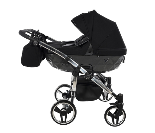 Junama Diamond S-Line Duo 03 Black Grey Dvīņu Ratiņi 2in1