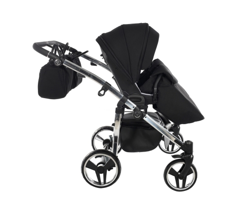 Junama Diamond S-Line Duo 03 Black Grey Dvīņu Ratiņi 2in1