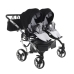 Junama Diamond S-Line Duo 03 Black Grey Коляска для двойняшек 3in1