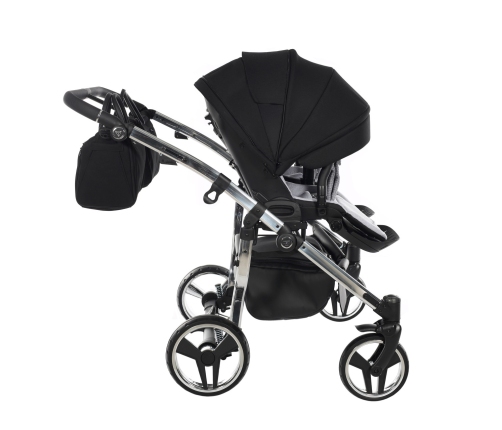 Junama Diamond S-Line Duo 03 Black Grey Коляска для двойняшек 3in1