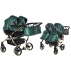 Junama Fluo Line Duo 02 Green Gold Коляска для двойняшек 2in1