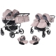 Junama Fluo Line Duo 06 Pink Silver Коляска для двойняшек 3in1