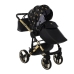 Junama Glow col.5 Black gold Bērnu Ratiņi 3 in 1