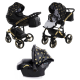 Junama Glow col.5 Black gold Bērnu Ratiņi 3 in 1