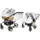 Junama Glow Duo 02 White Gold Dvīņu Ratiņi 2in1