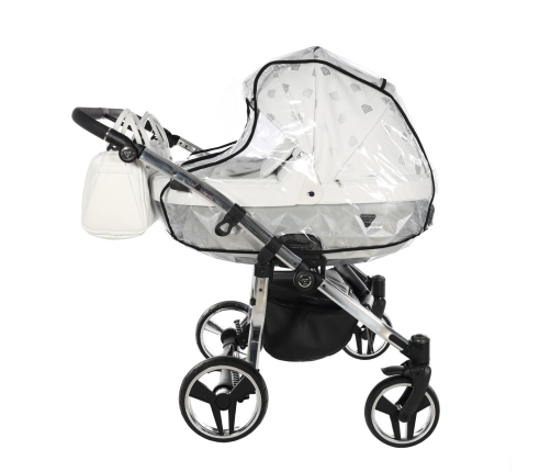 Junama Glow Duo 03 White Silver Коляска для двойняшек 2in1