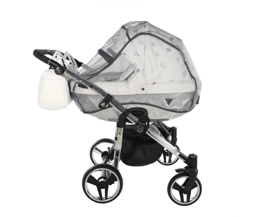 Junama Glow Duo 03 White Silver Коляска для двойняшек 2in1