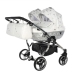 Junama Glow Duo 03 White Silver Коляска для двойняшек 2in1