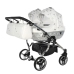 Junama Glow Duo 03 White Silver Коляска для двойняшек 2in1