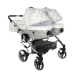 Junama Glow Duo 03 White Silver Коляска для двойняшек 2in1