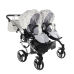 Junama Glow Duo 03 White Silver Коляска для двойняшек 2in1