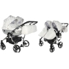 Junama Glow Duo 03 White Silver Коляска для двойняшек 2in1