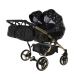 Junama Glow Duo 05 Black Gold Dvīņu Ratiņi 2in1