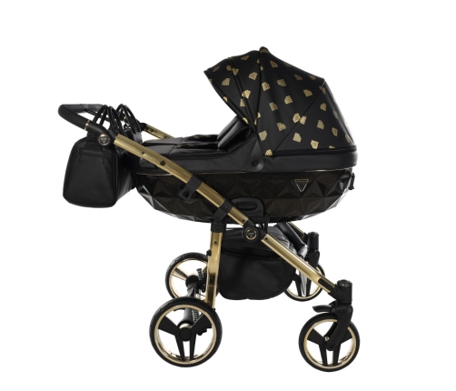 Junama Glow Duo 05 Black Gold Dvīņu Ratiņi 2in1