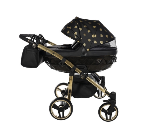 Junama Glow Duo 05 Black Gold Dvīņu Ratiņi 2in1