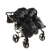 Junama Glow Duo 05 Black Gold Dvīņu Ratiņi 2in1