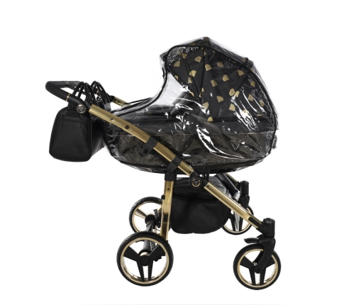 Junama Glow Duo 05 Black Gold Dvīņu Ratiņi 3in1