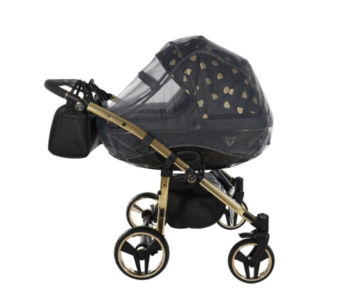 Junama Glow Duo 05 Black Gold Dvīņu Ratiņi 3in1