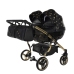 Junama Glow Duo 05 Black Gold Dvīņu Ratiņi 3in1