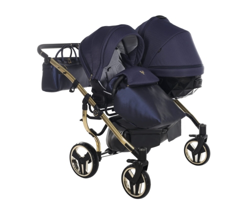 Junama Saphire Duo 01 Navy Blue Dvīņu Ratiņi 2in1