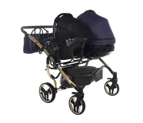 Junama Saphire Duo 01 Navy Blue Dvīņu Ratiņi 2in1