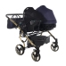 Junama Saphire Duo 01 Navy Blue Dvīņu Ratiņi 2in1