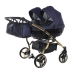 Junama Saphire Duo 01 Navy Blue Dvīņu Ratiņi 2in1