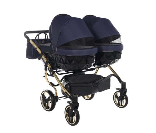 Junama Saphire Duo 01 Navy Blue Dvīņu Ratiņi 2in1