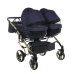 Junama Saphire Duo 01 Navy Blue Dvīņu Ratiņi 2in1