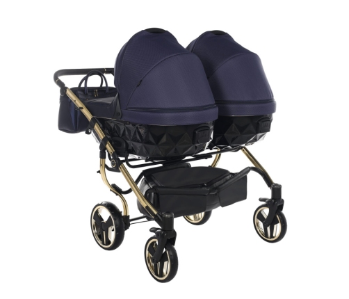 Junama Saphire Duo 01 Navy Blue Коляска для двойняшек 2in1