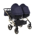 Junama Saphire Duo 01 Navy Blue Dvīņu Ratiņi 2in1