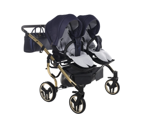 Junama Saphire Duo 01 Navy Blue Коляска для двойняшек 2in1