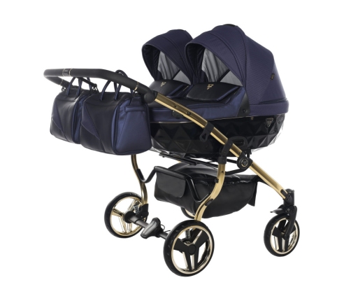 Junama Saphire Duo 01 Navy Blue Dvīņu Ratiņi 3in1