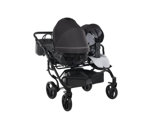 Junama Saphire Duo 02 Black Коляска для двойняшек 2in1