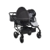 Junama Saphire Duo 02 Black Коляска для двойняшек 2in1