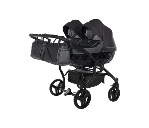 Junama Saphire Duo 02 Black Коляска для двойняшек 2in1