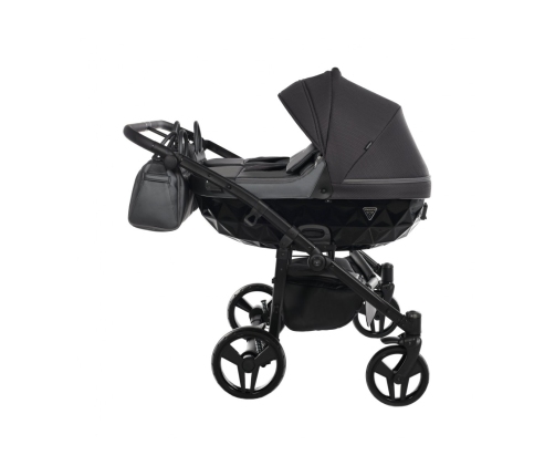 Junama Saphire Duo 02 Black Dvīņu Ratiņi 2in1